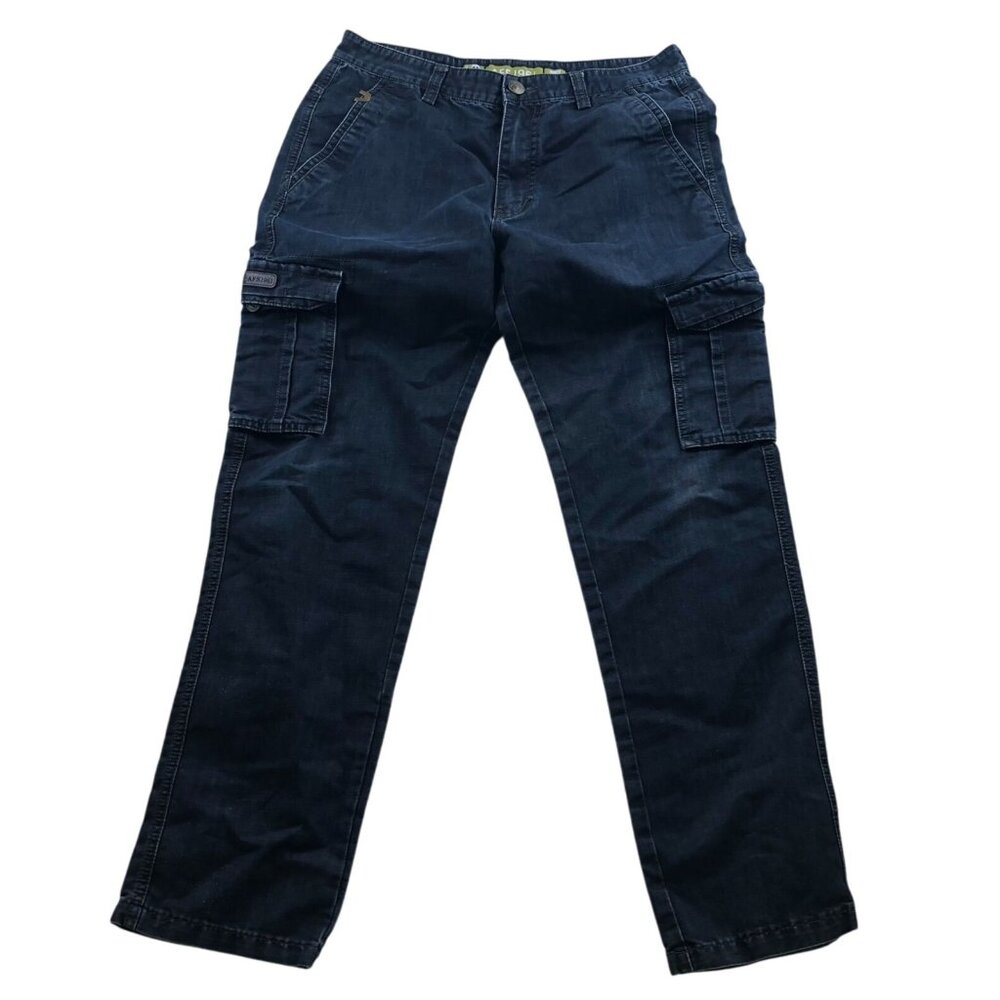 AFSJeep Mens Cargo Jeans 33 Straight Classic Casual 1961 Vintage Black Denim